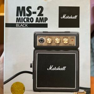 Marshall MS-2 Micro Amp Black with Gold Details
